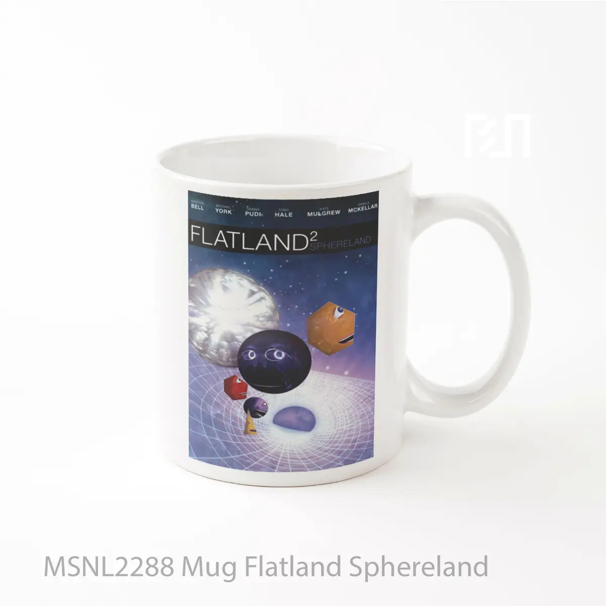 Mug Flatland Sphereland Gelas Keramik Tema Film MSNL2288
