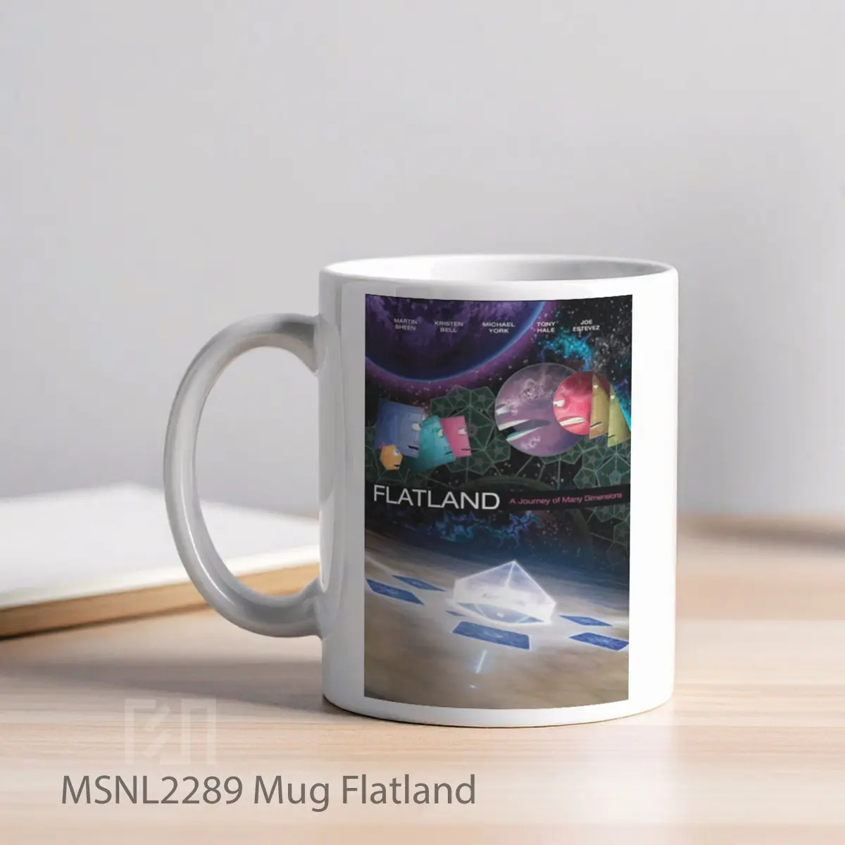 Mug Flatland Gelas Keramik Tema Film MSNL2289 - Tampak Kiri