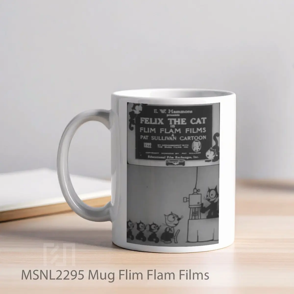 Mug Flim Flam Films Gelas Keramik Tema Film MSNL2295 - Tampak Kiri