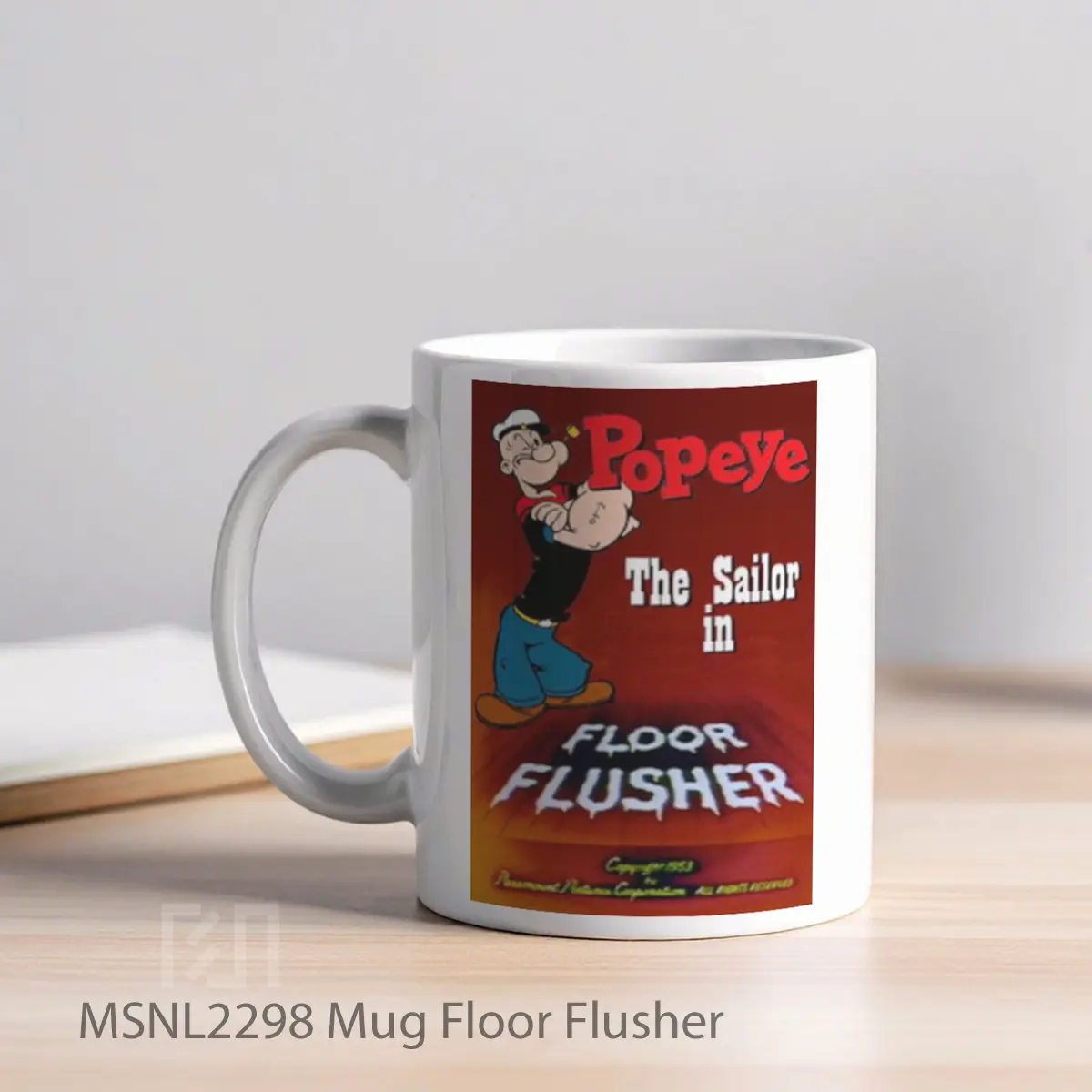 Mug Floor Flusher Gelas Keramik Tema Film MSNL2298 - Tampak Kiri