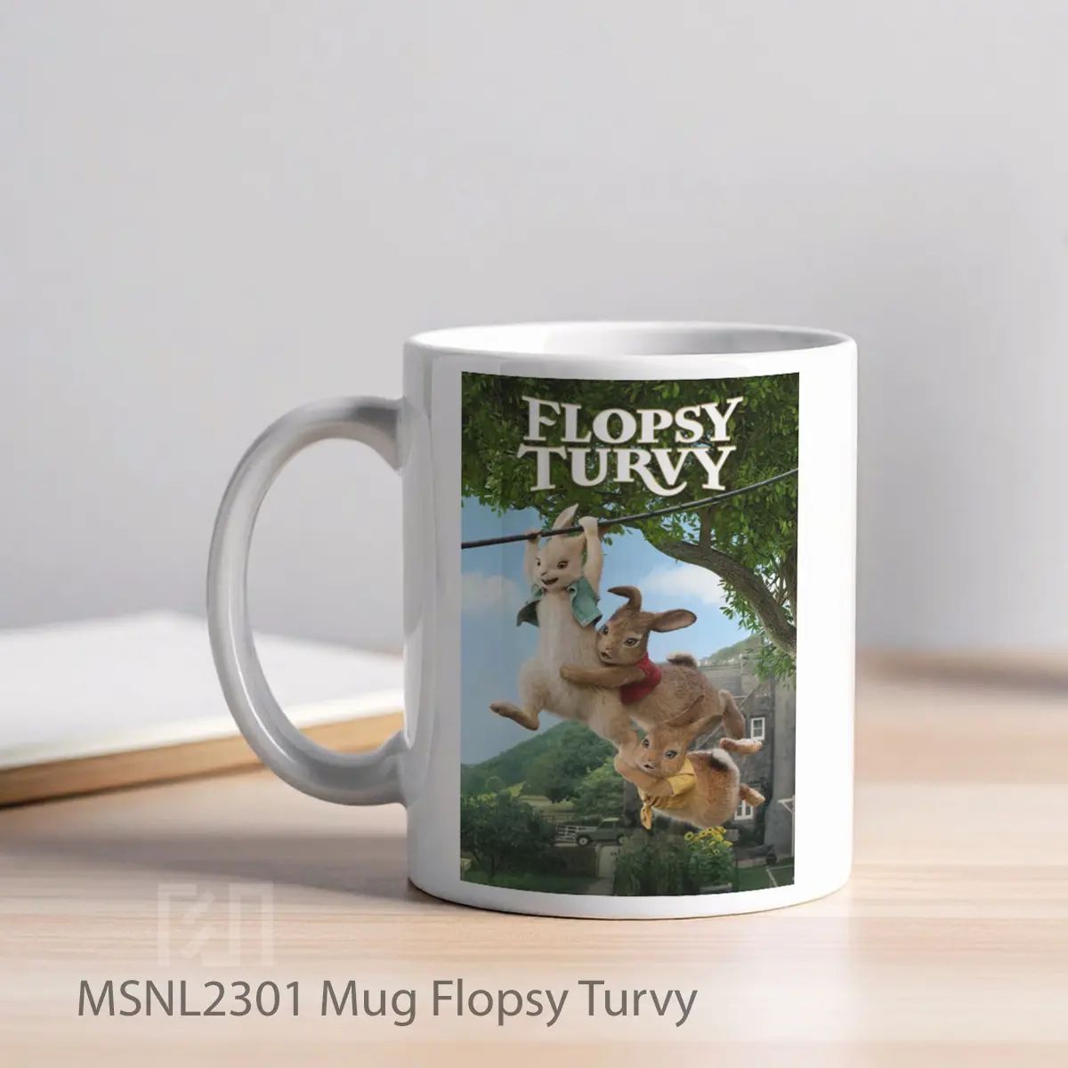 Mug Flopsy Turvy Gelas Keramik Tema Film MSNL2301 - Tampak Kiri