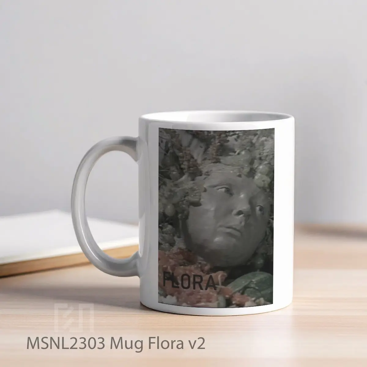Mug Flora V2 Gelas Keramik Tema Film MSNL2303 - Tampak Kiri