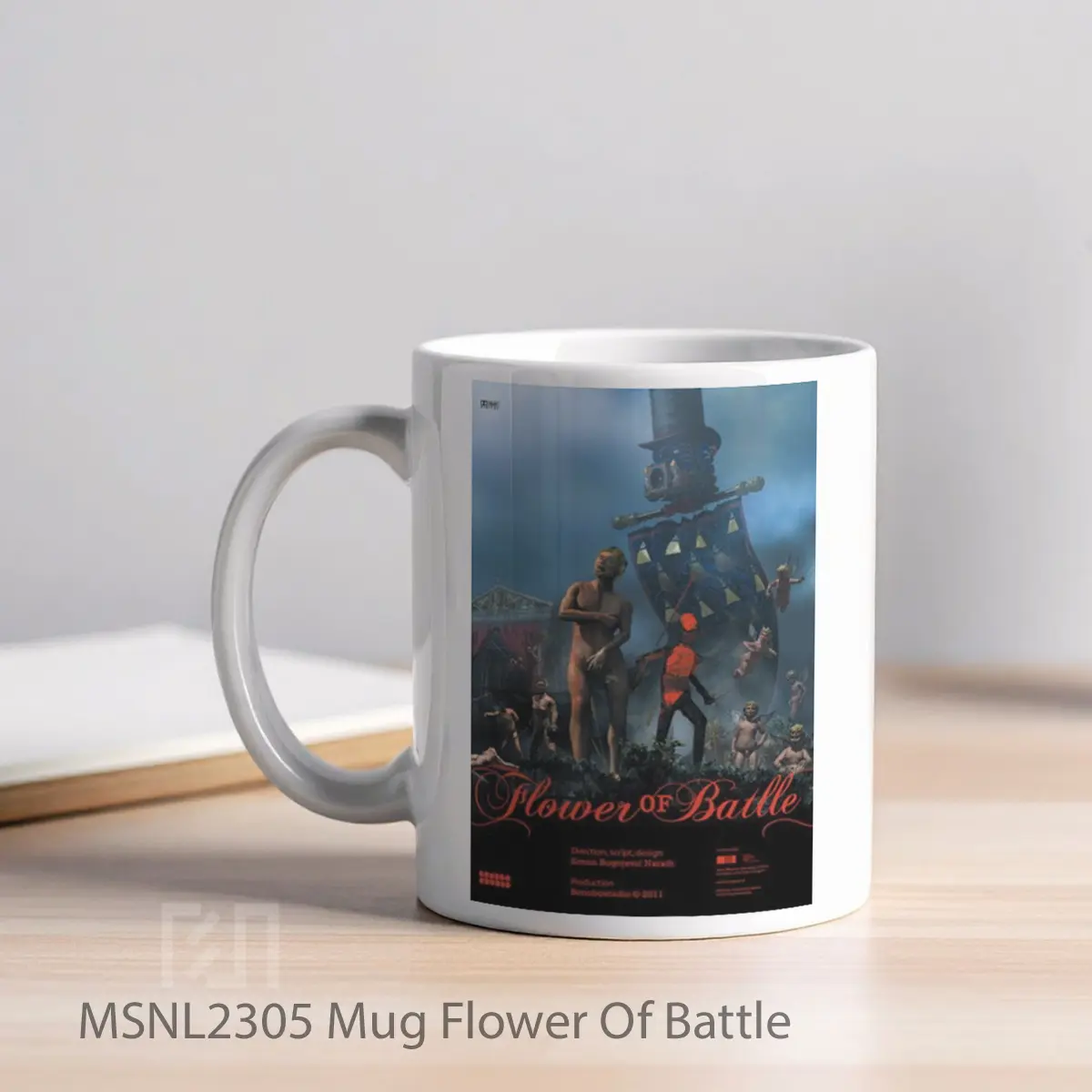 Mug Flower Of Battle Gelas Keramik Tema Film MSNL2305 - Tampak Kiri