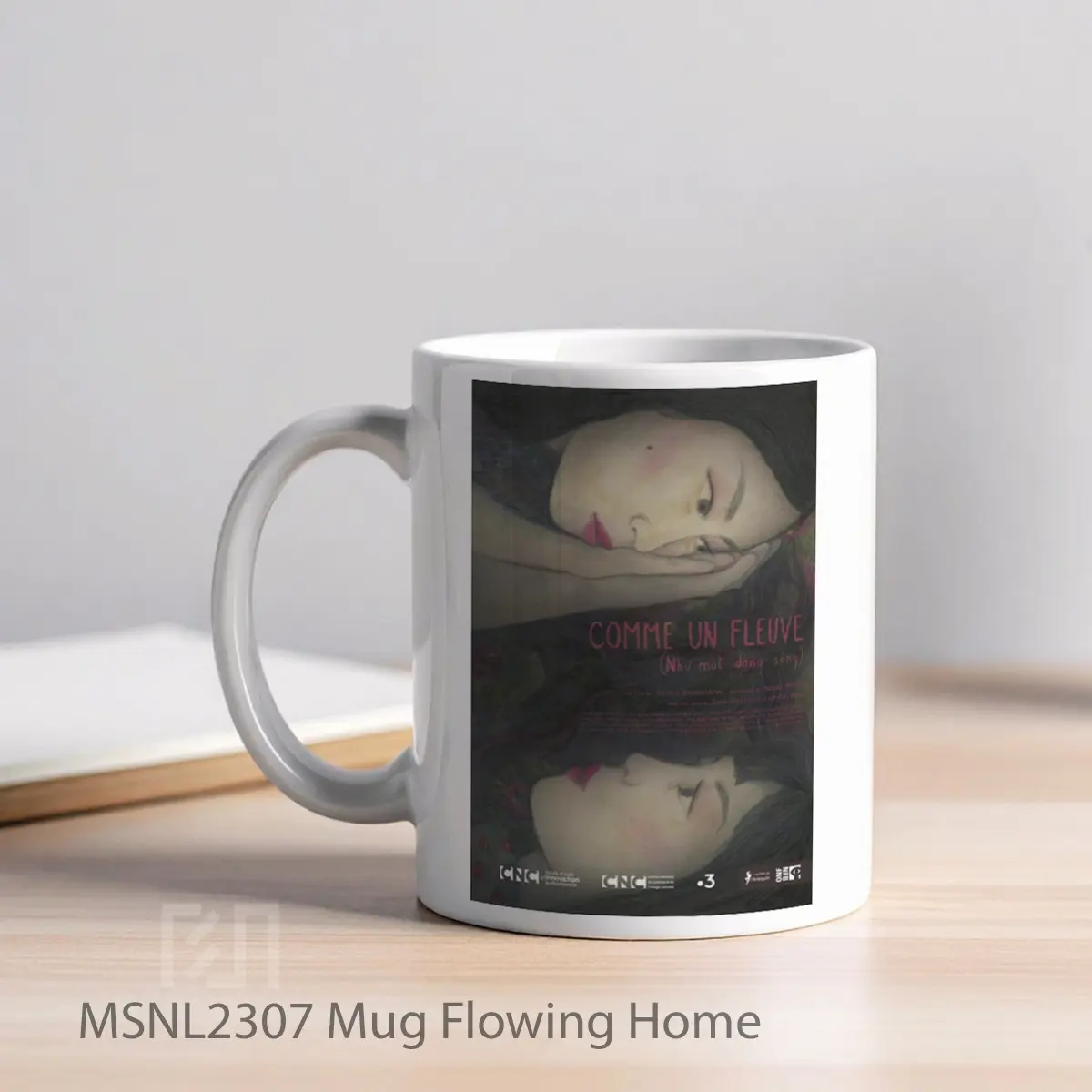 Mug Flowing Home Gelas Keramik Tema Film MSNL2307 - Tampak Kiri