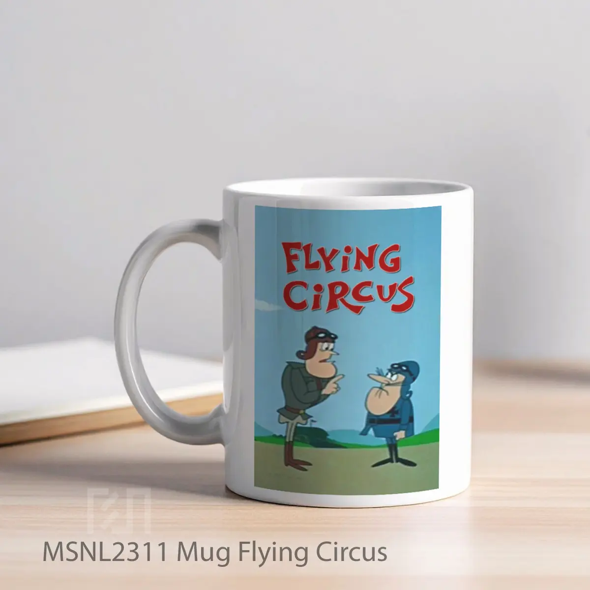 Mug Flying Circus Gelas Keramik Tema Film MSNL2311 - Tampak Kiri