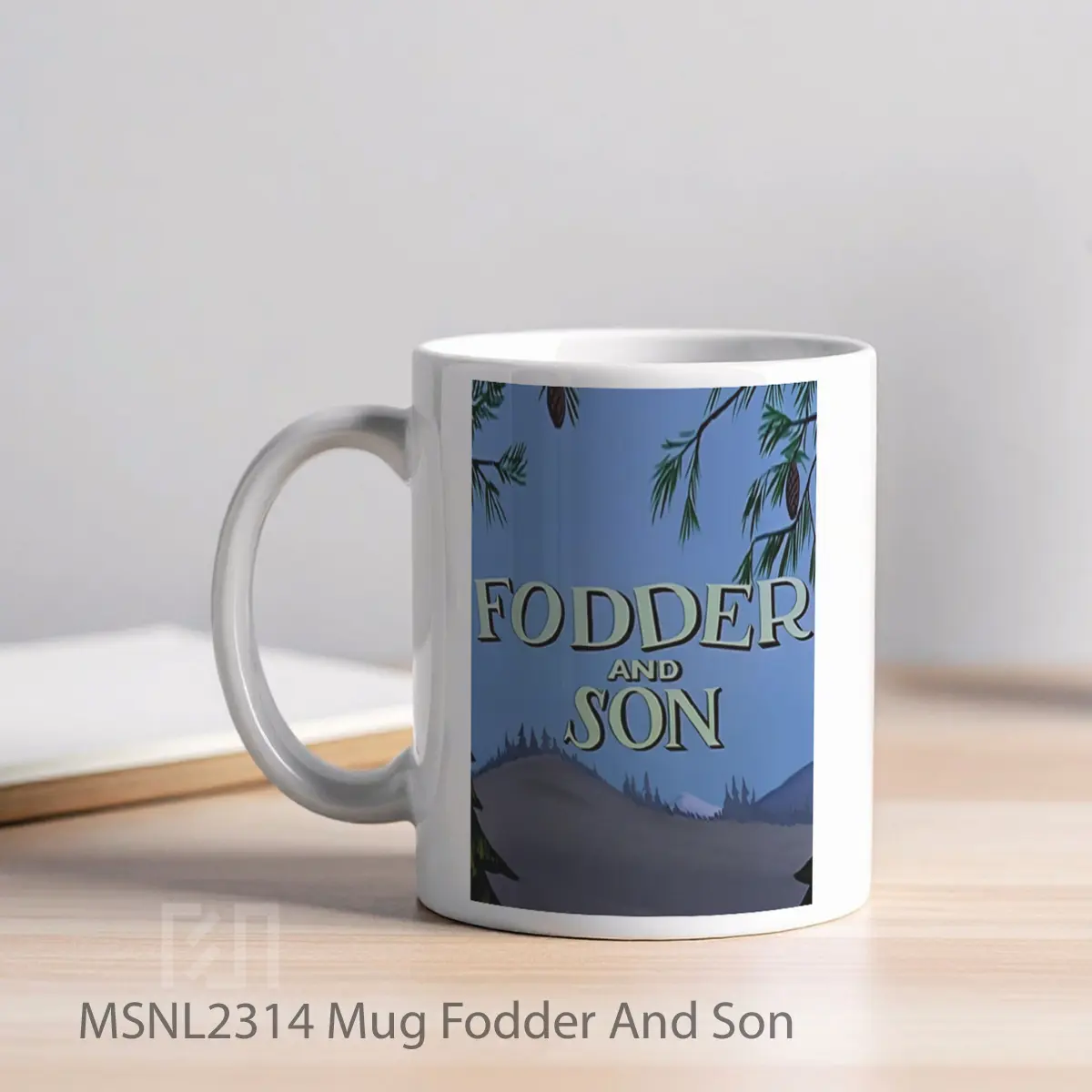 Mug Fodder And Son Gelas Keramik Tema Film MSNL2314 - Tampak Kiri