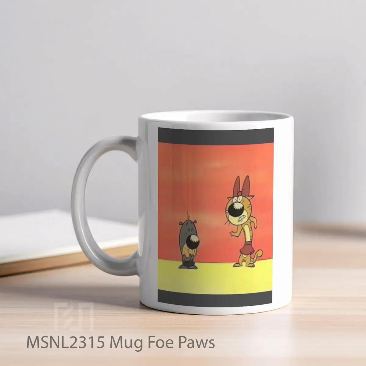 Mug Foe Paws Gelas Keramik Tema Film MSNL2315 - Tampak Kiri