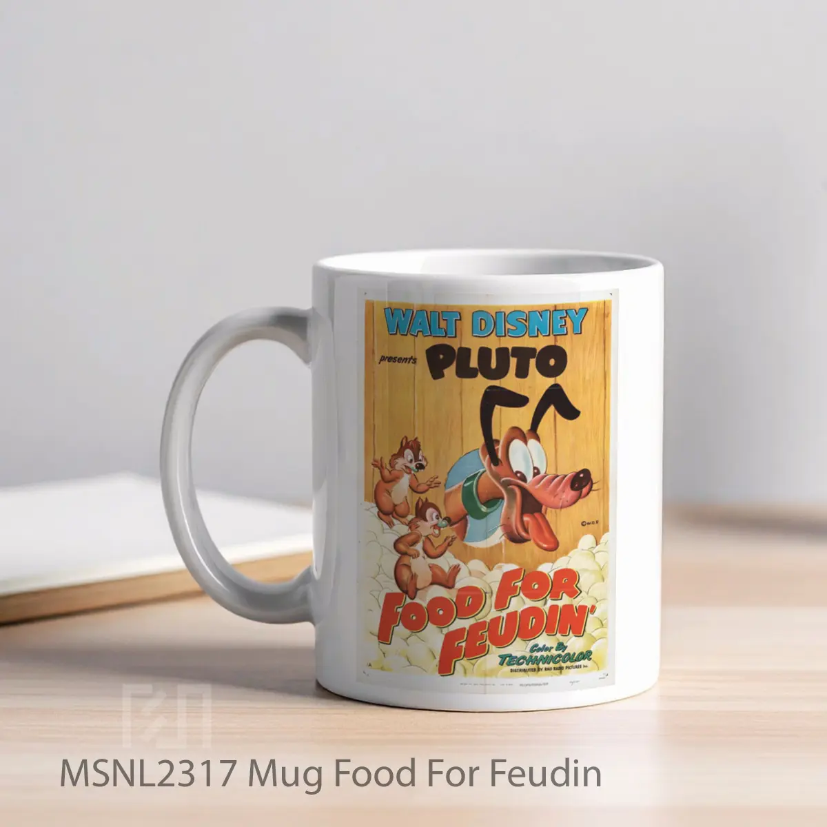 Mug Food For Feudin Gelas Keramik Tema Film MSNL2317 - Tampak Kiri