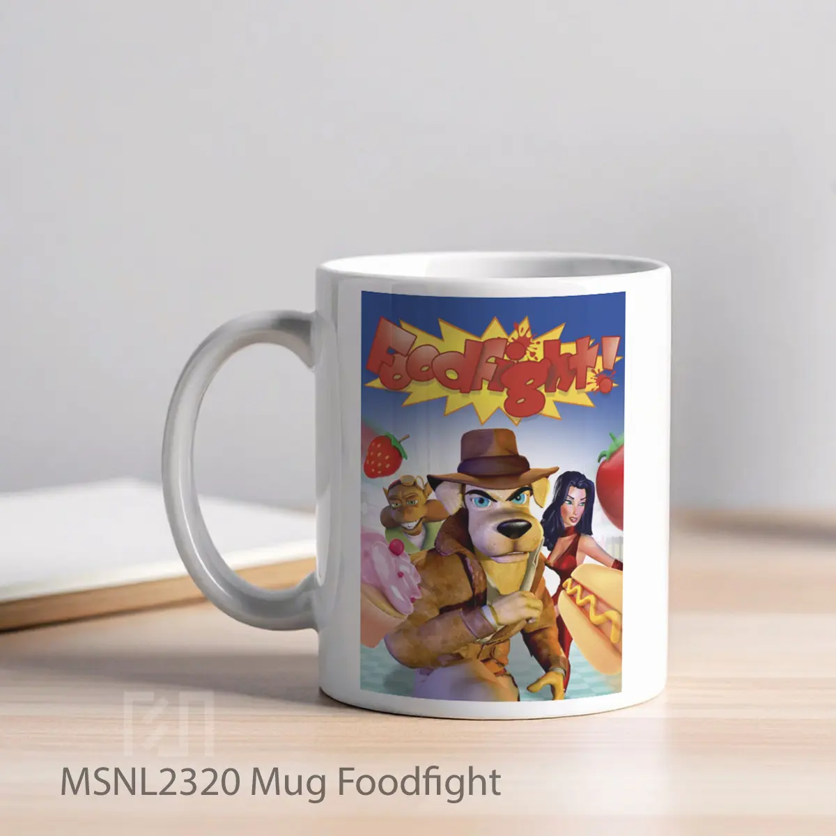 Mug Foodfight Gelas Keramik Tema Film MSNL2320 - Tampak Kiri