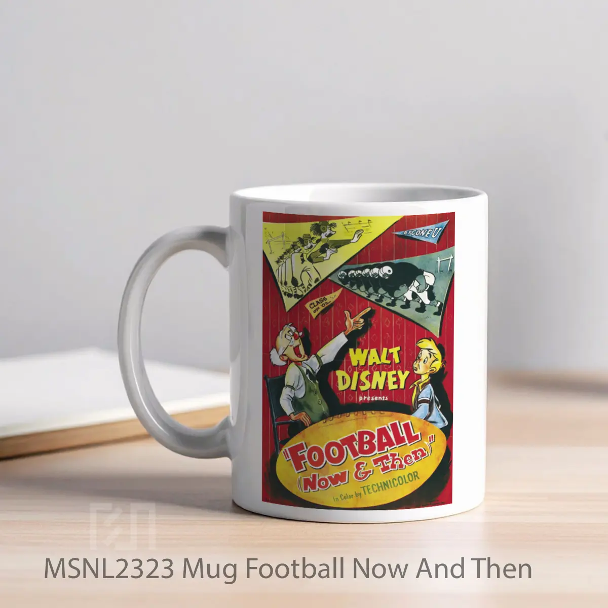Mug Football Now And Then Gelas Keramik Tema Film MSNL2323 - Tampak Kiri
