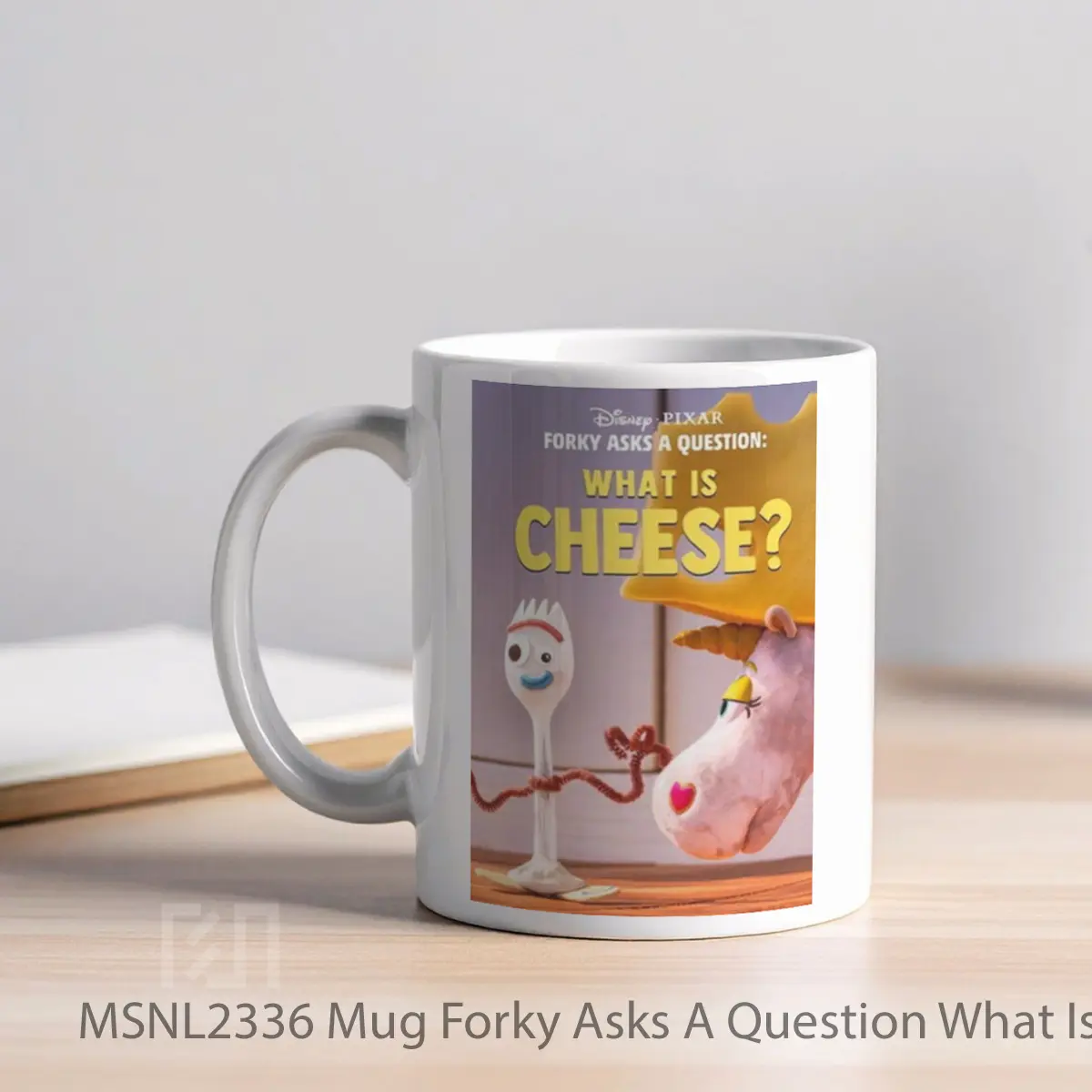 Mug Forky Asks A Question What Is Cheese Gelas Keramik Tema Film MSNL2336 - Tampak Kiri