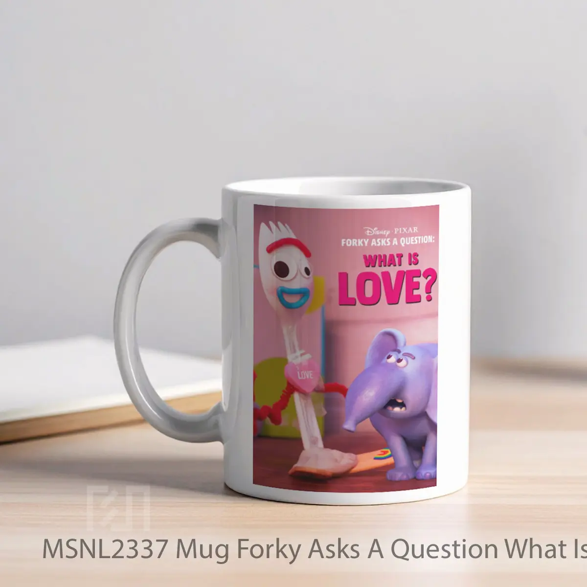 Mug Forky Asks A Question What Is Love Gelas Keramik Tema Film MSNL2337 - Tampak Kiri