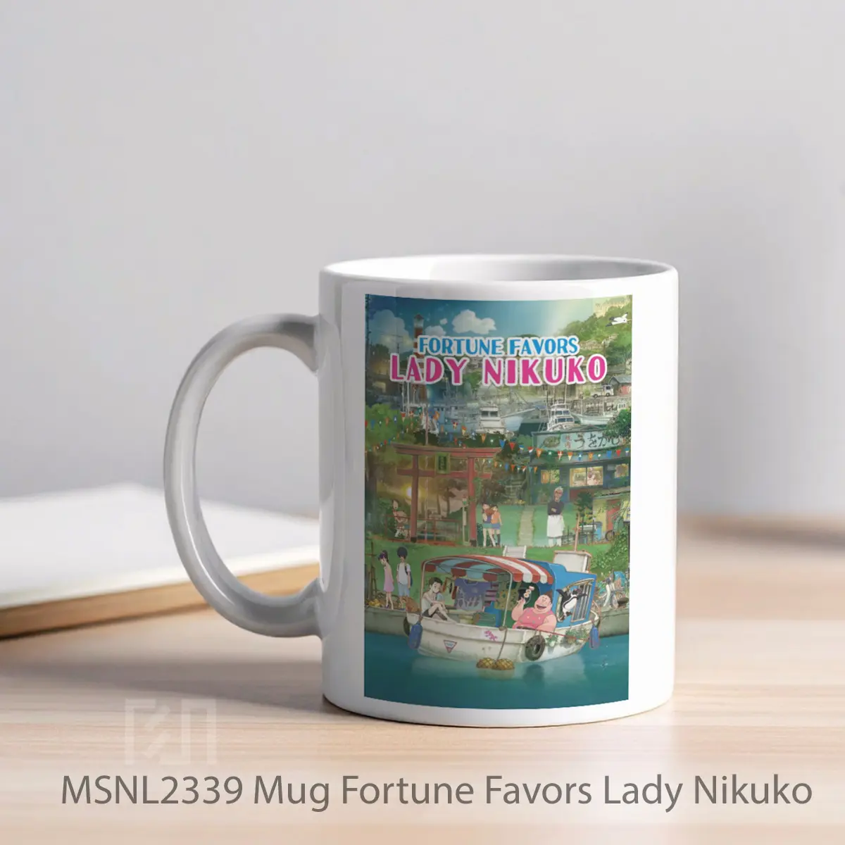 Mug Fortune Favors Lady Nikuko Gelas Keramik Tema Film MSNL2339 - Tampak Kiri