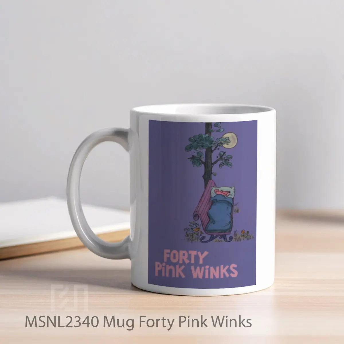 Mug Forty Pink Winks Gelas Keramik Tema Film MSNL2340 - Tampak Kiri