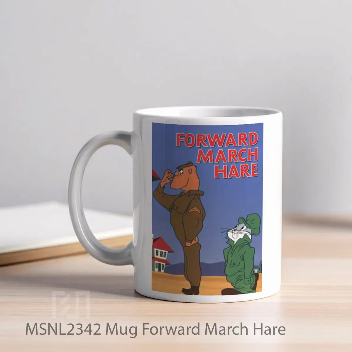 Mug Forward March Hare Gelas Keramik Tema Film MSNL2342 - Tampak Kiri