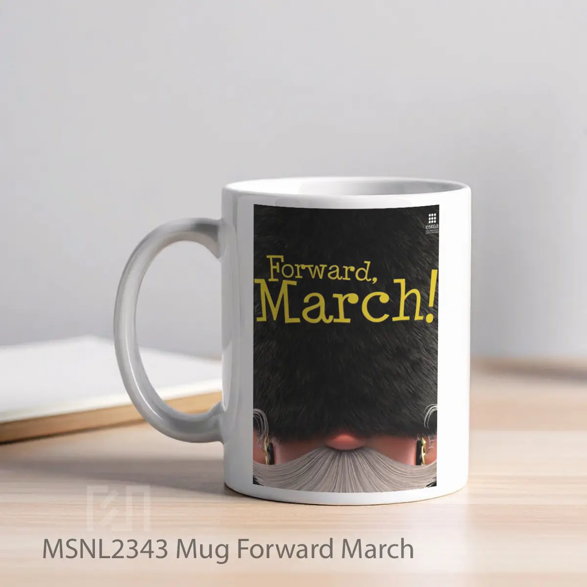 Mug Forward March Gelas Keramik Tema Film MSNL2343 - Tampak Kiri