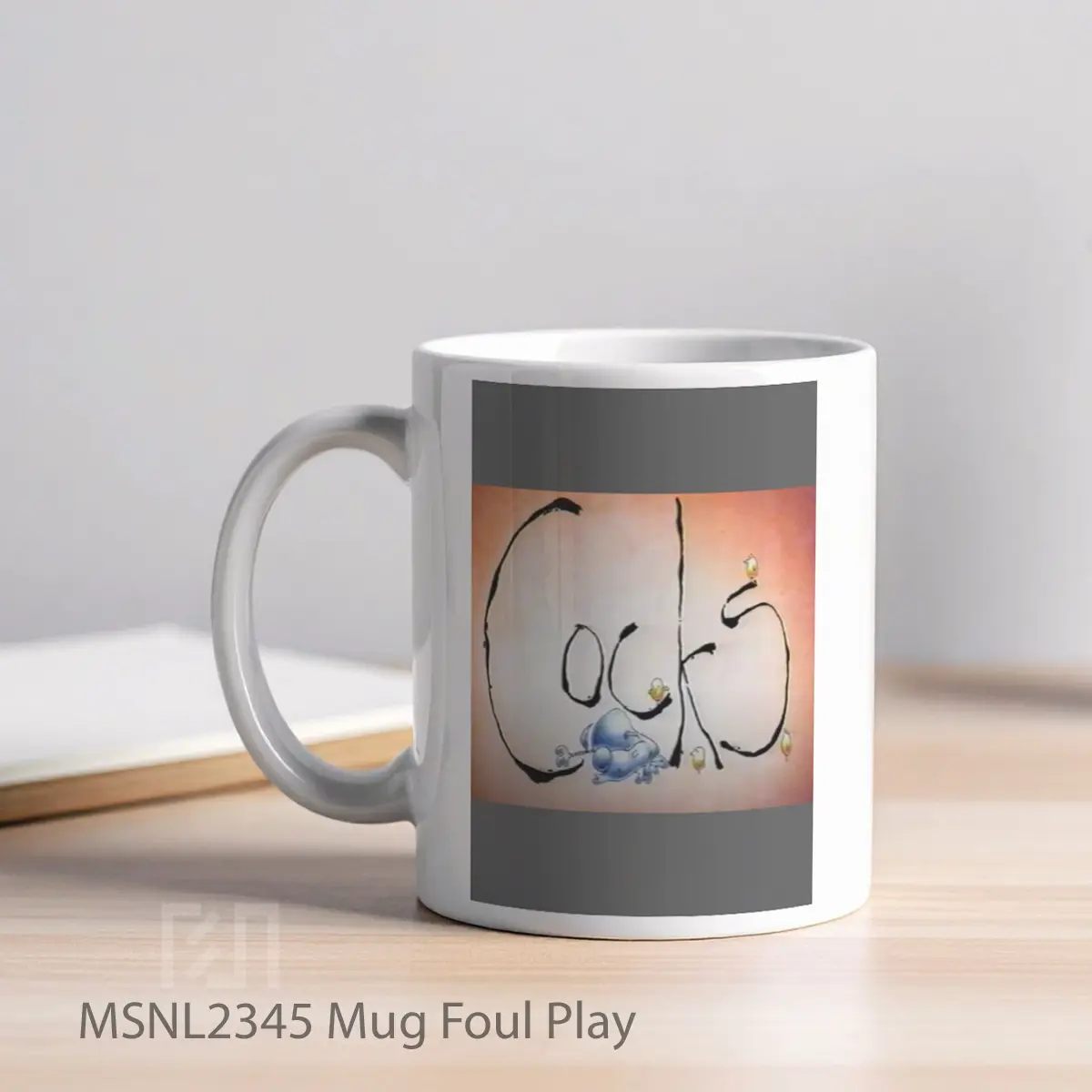 Mug Foul Play Gelas Keramik Tema Film MSNL2345 - Tampak Kiri