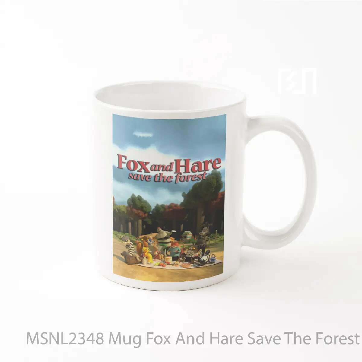 Mug Fox And Hare Save The Forest Gelas Keramik Tema Film MSNL2348