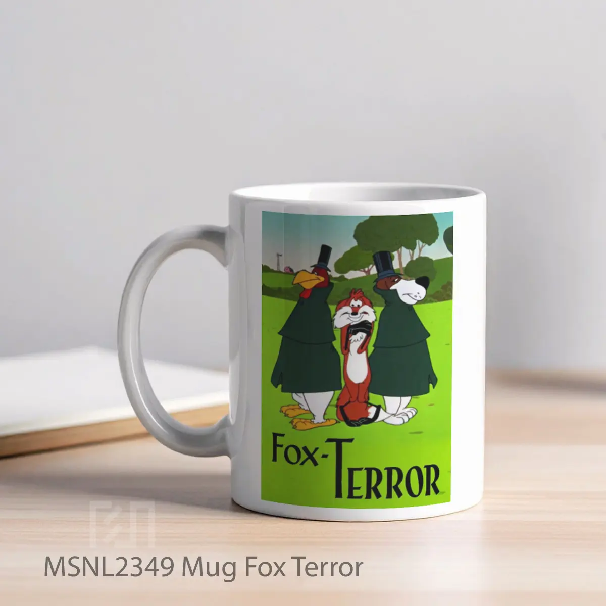 Mug Fox Terror Gelas Keramik Tema Film MSNL2349 - Tampak Kiri