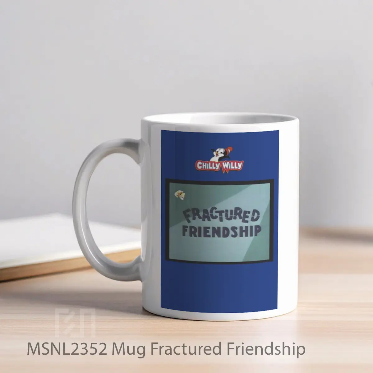 Mug Fractured Friendship Gelas Keramik Tema Film MSNL2352 - Tampak Kiri