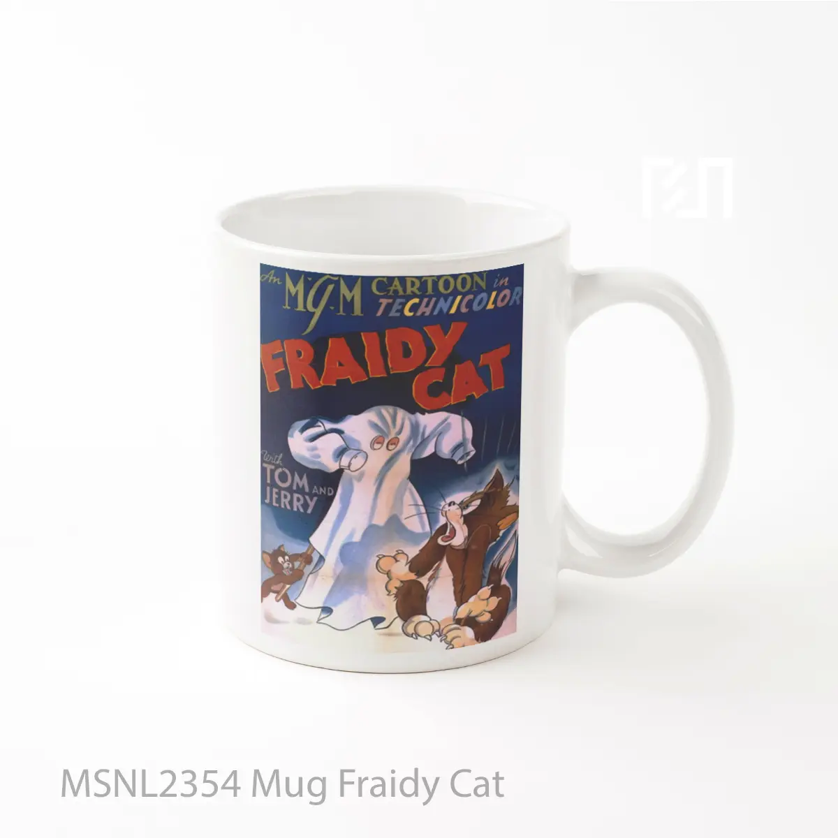 Mug Fraidy Cat Gelas Keramik Tema Film MSNL2354