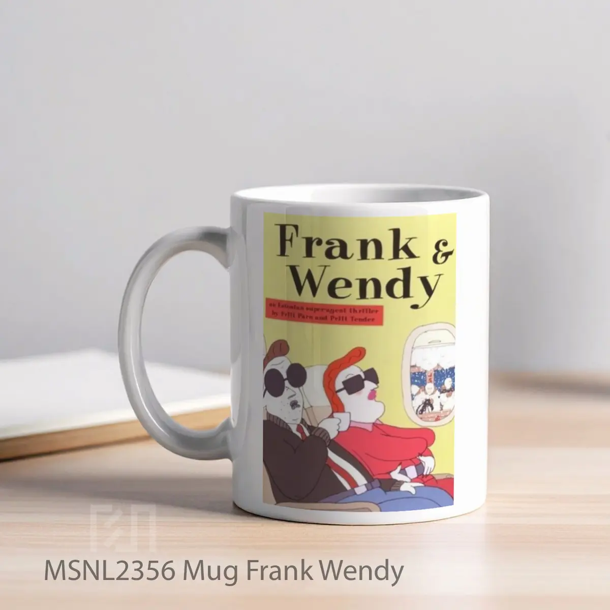 Mug Frank Wendy Gelas Keramik Tema Film MSNL2356 - Tampak Kiri
