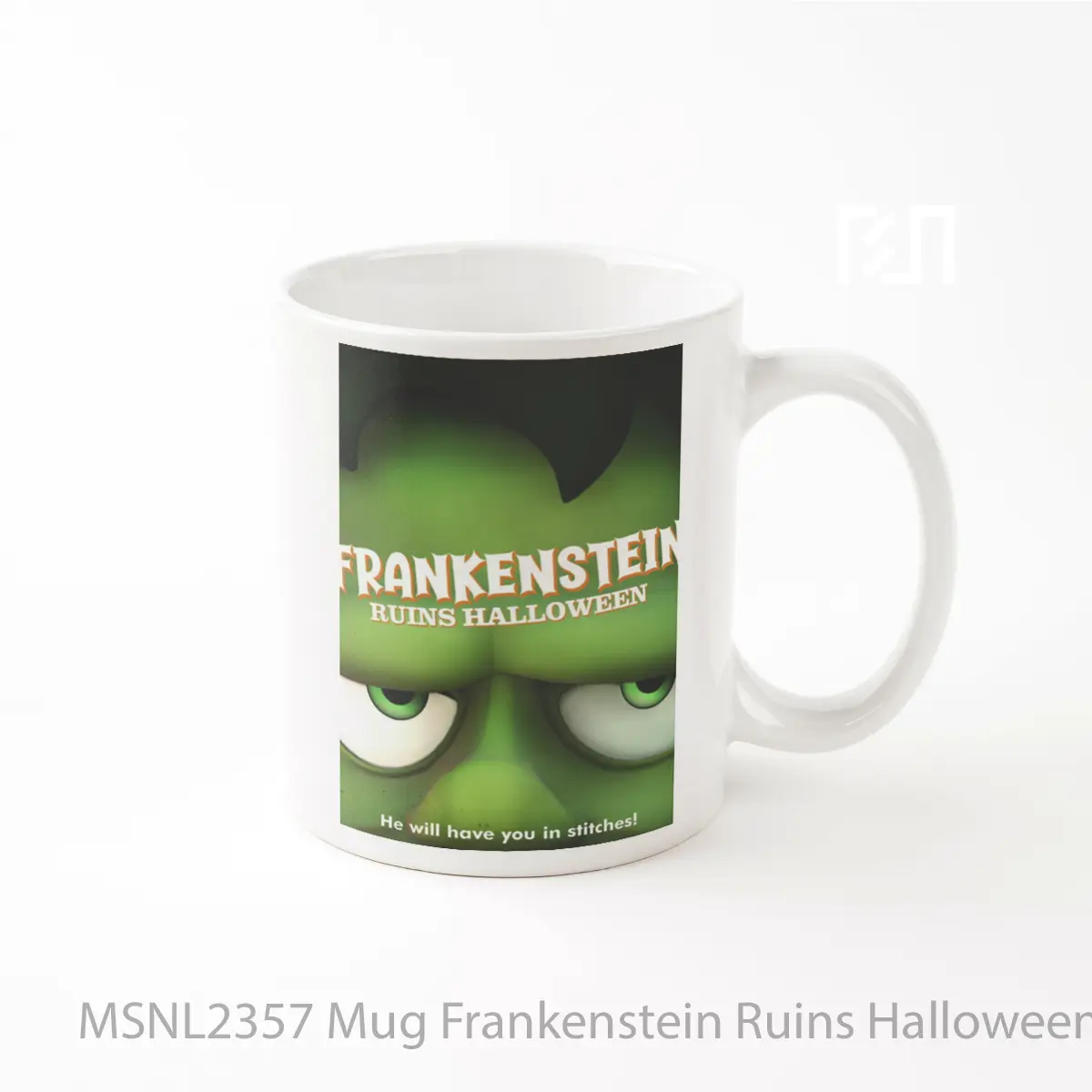 Mug Frankenstein Ruins Halloween Gelas Keramik Tema Film MSNL2357