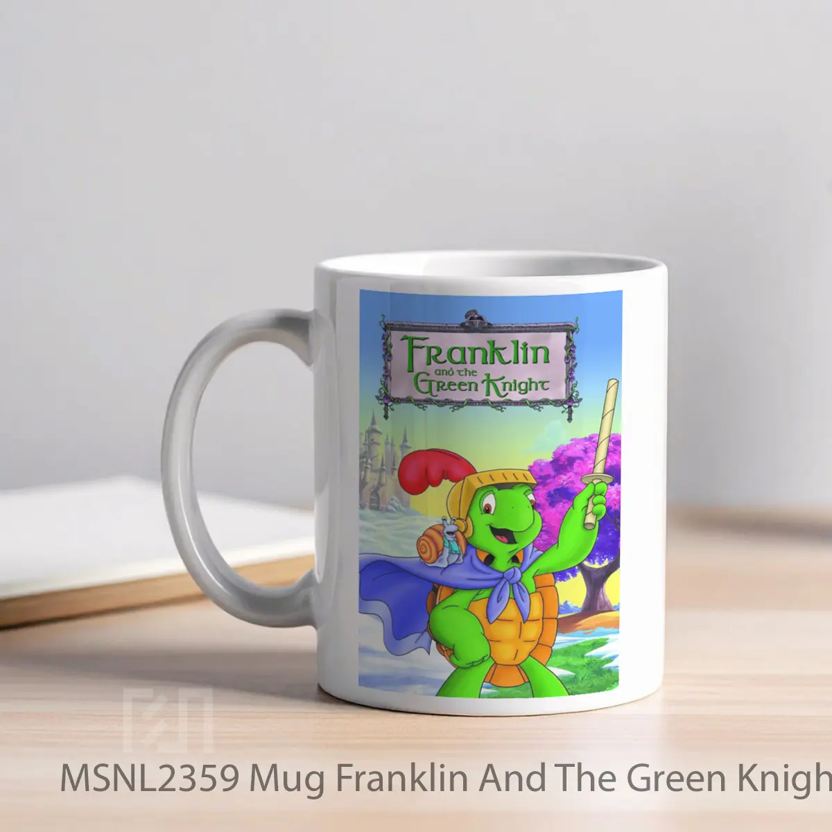 Mug Franklin And The Green Knight Gelas Keramik Tema Film MSNL2359 - Tampak Kiri