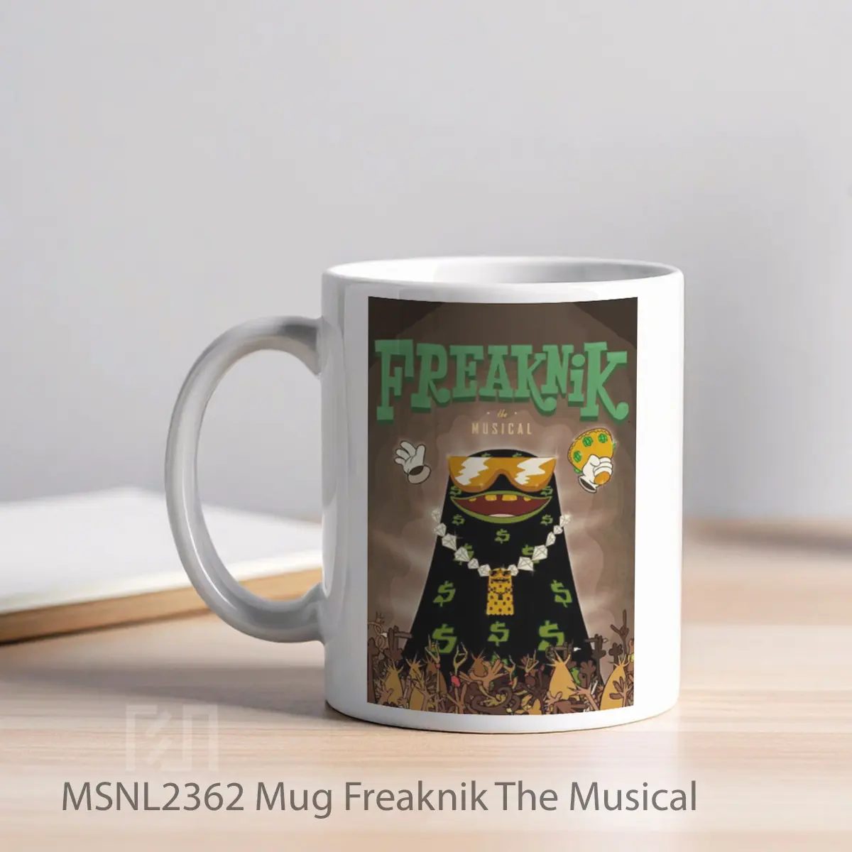 Mug Freaknik The Musical Gelas Keramik Tema Film MSNL2362 - Tampak Kiri