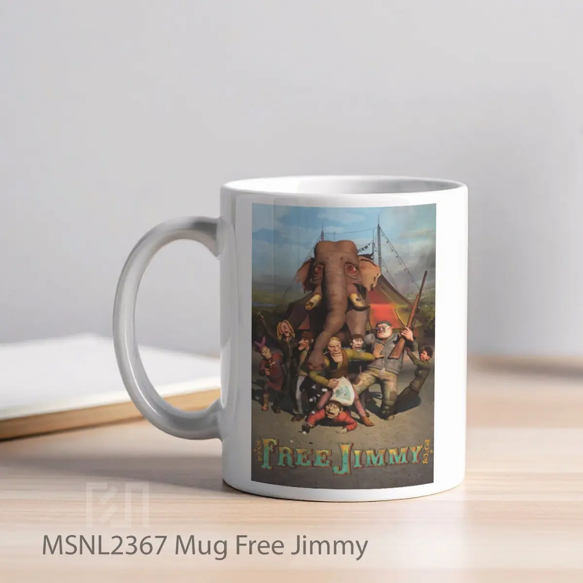 Mug Free Jimmy Gelas Keramik Tema Film MSNL2367 - Tampak Kiri