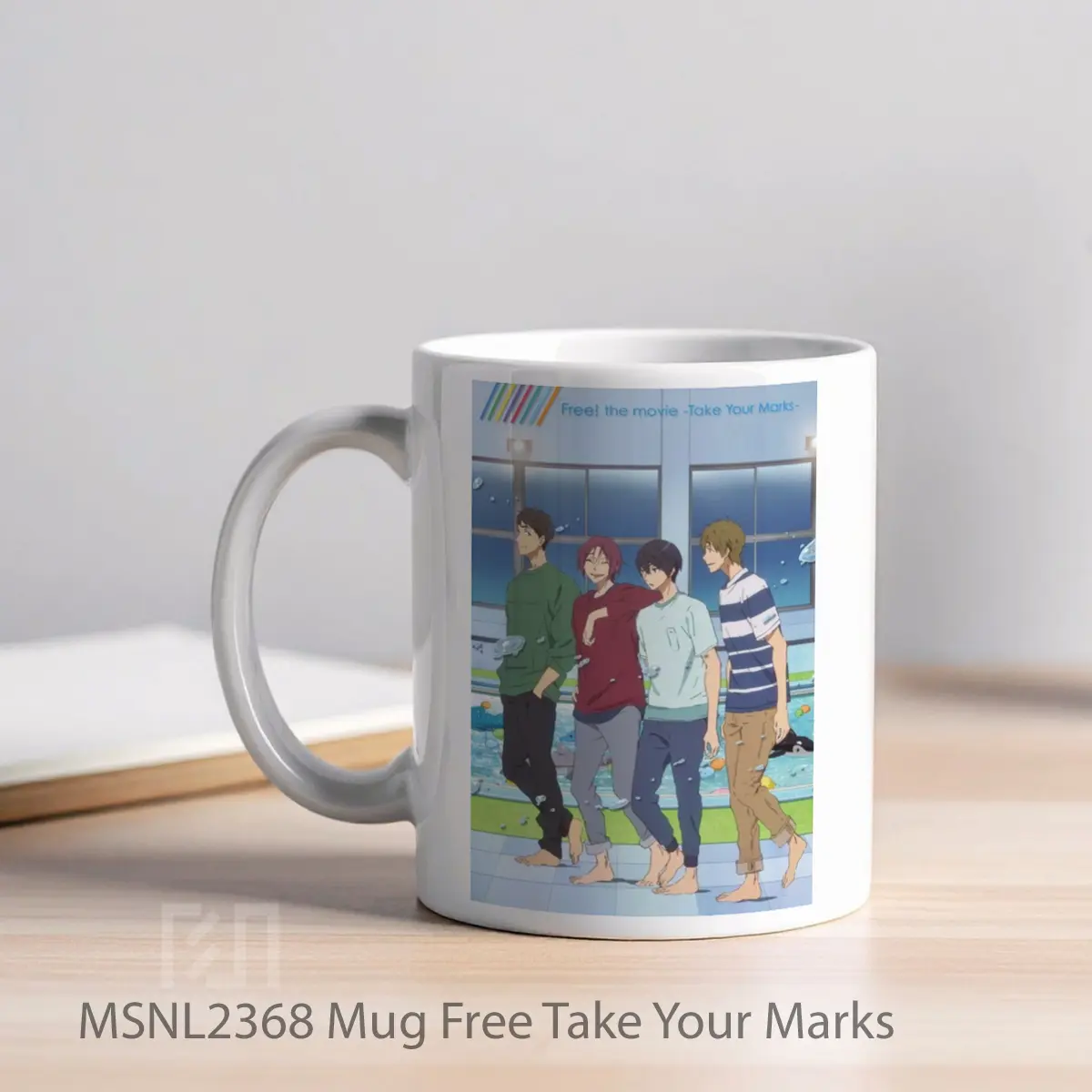 Mug Free Take Your Marks Gelas Keramik Tema Film MSNL2368 - Tampak Kiri