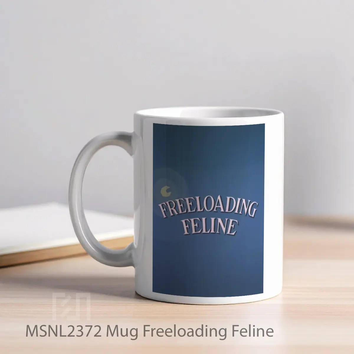 Mug Freeloading Feline Gelas Keramik Tema Film MSNL2372 - Tampak Kiri