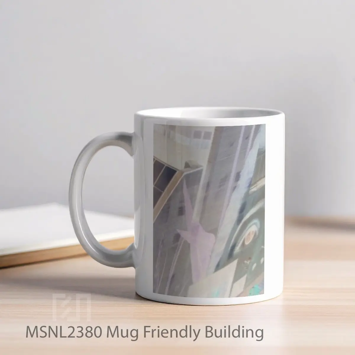 Mug Friendly Building Gelas Keramik Tema Film MSNL2380 - Tampak Kiri