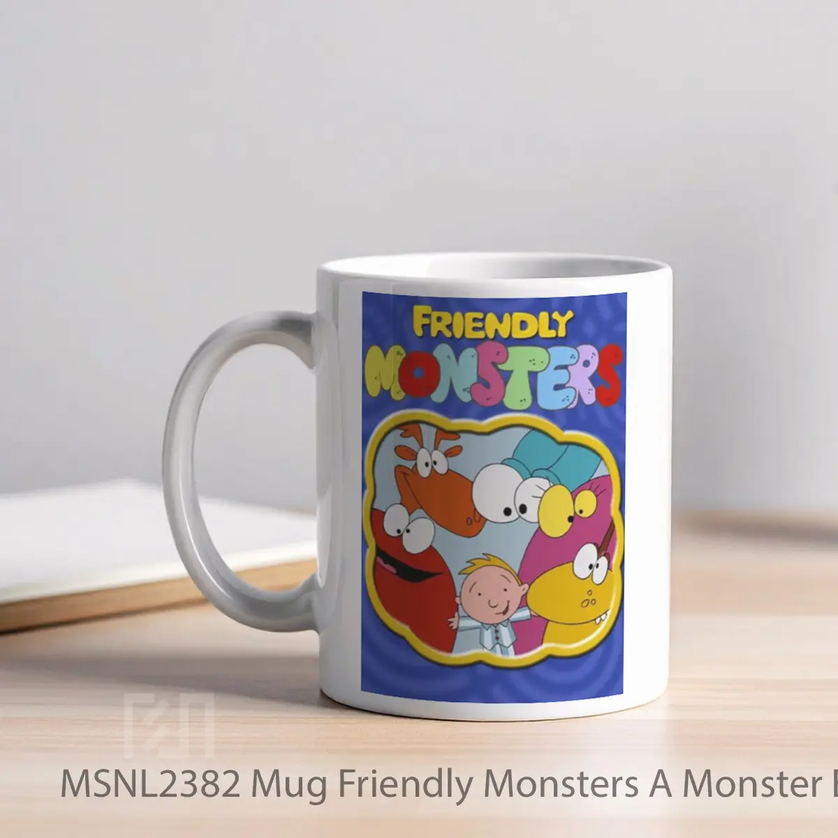 Mug Friendly Monsters A Monster Easter Gelas Keramik Tema Film MSNL2382 - Tampak Kiri