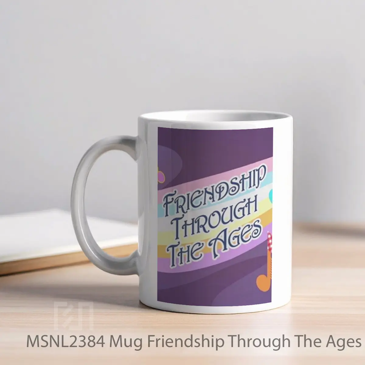 Mug Friendship Through The Ages Gelas Keramik Tema Film MSNL2384 - Tampak Kiri