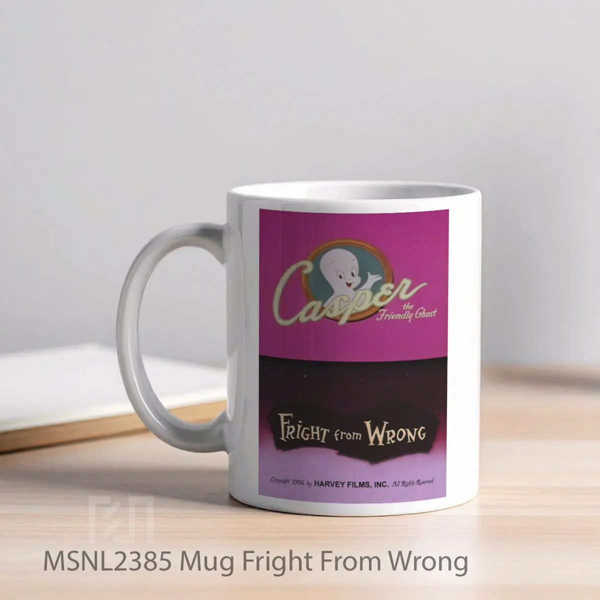Mug Fright From Wrong Gelas Keramik Tema Film MSNL2385 - Tampak Kiri