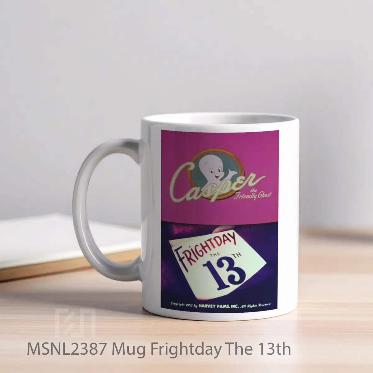 Mug Frightday The 13th Gelas Keramik Tema Film MSNL2387 - Tampak Kiri