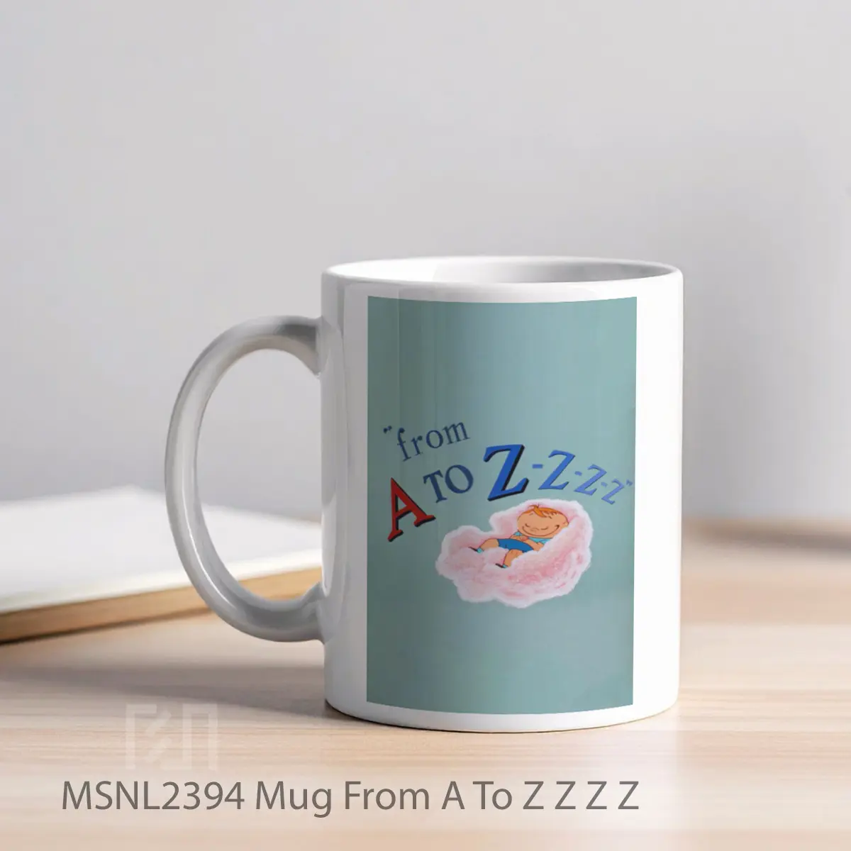 Mug From A To Z Z Z Z Gelas Keramik Tema Film MSNL2394 - Tampak Kiri