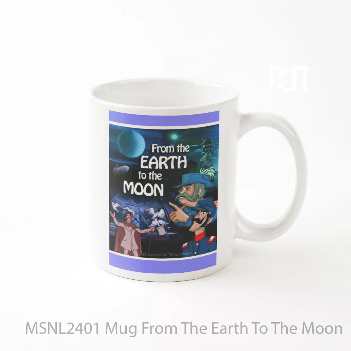 Mug From The Earth To The Moon Gelas Keramik Tema Film MSNL2401