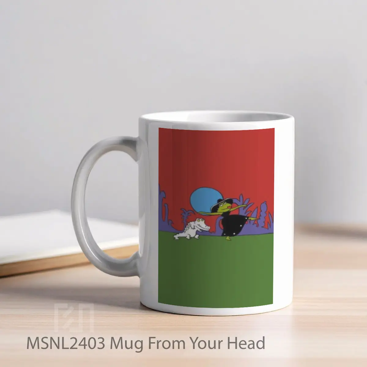 Mug From Your Head Gelas Keramik Tema Film MSNL2403 - Tampak Kiri