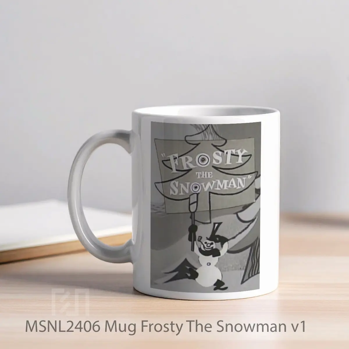 Mug Frosty The Snowman V1 Gelas Keramik Tema Film MSNL2406 - Tampak Kiri