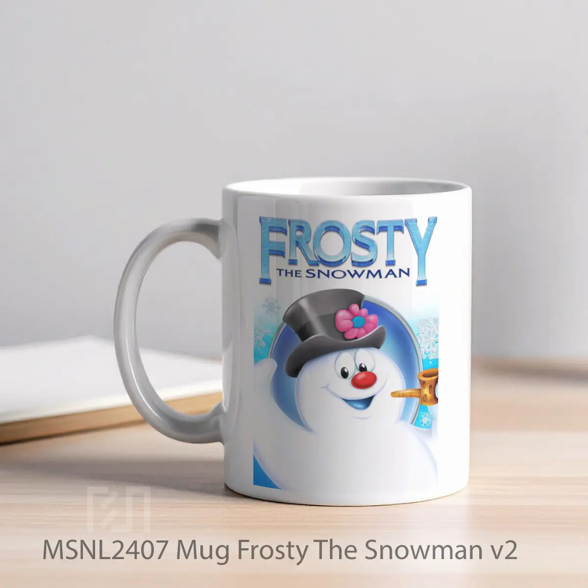 Mug Frosty The Snowman V2 Gelas Keramik Tema Film MSNL2407 - Tampak Kiri