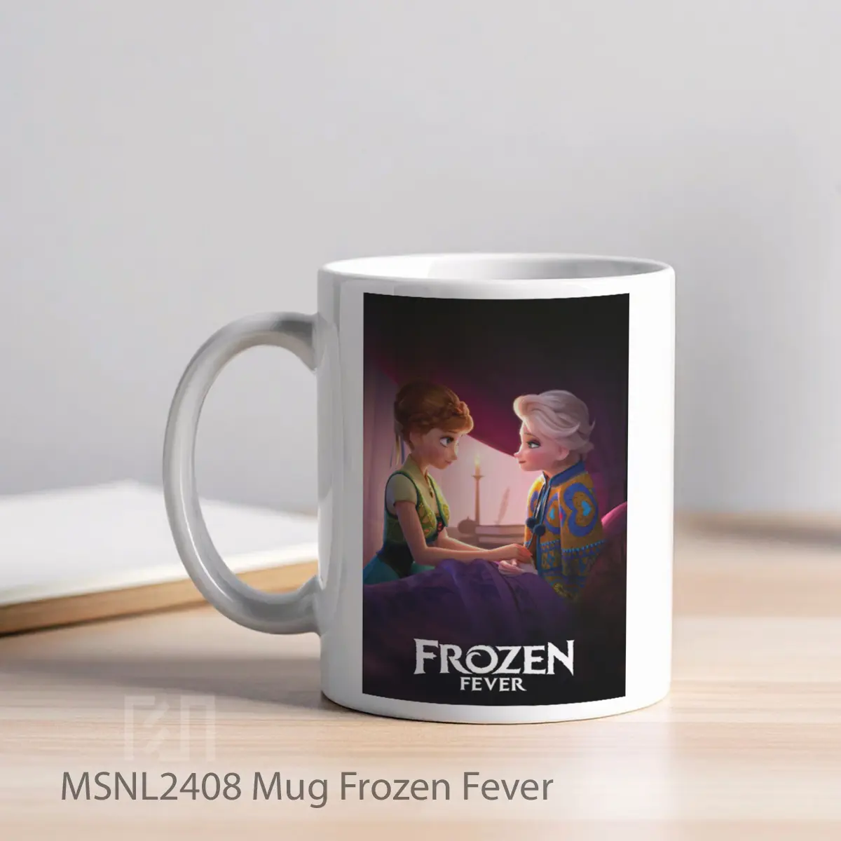 Mug Frozen Fever Gelas Keramik Tema Film MSNL2408 - Tampak Kiri