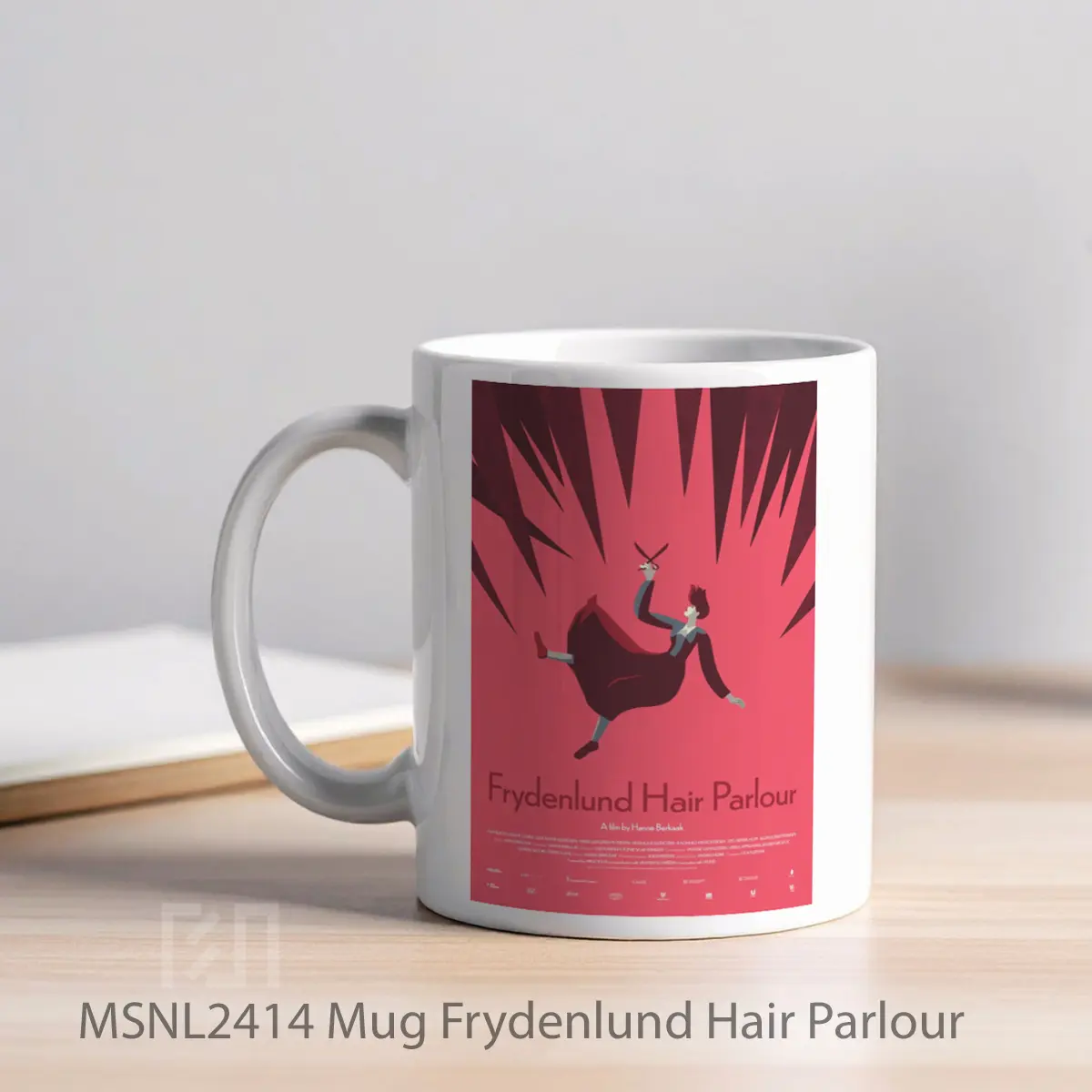 Mug Frydenlund Hair Parlour Gelas Keramik Tema Film MSNL2414 - Tampak Kiri