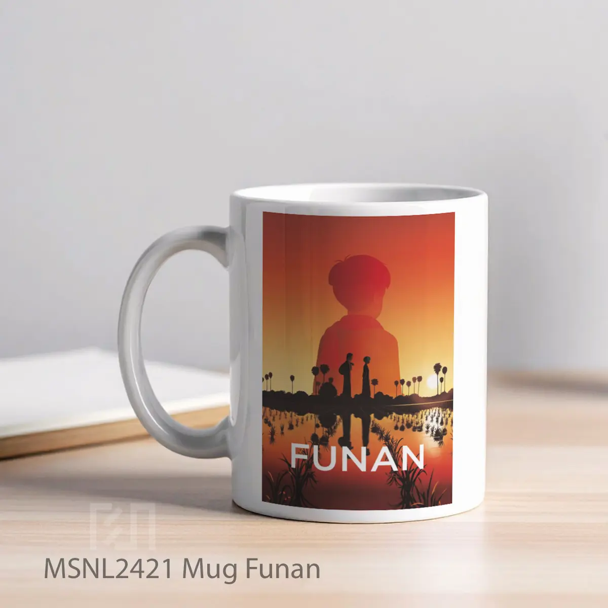 Mug Funan Gelas Keramik Tema Film MSNL2421 - Tampak Kiri