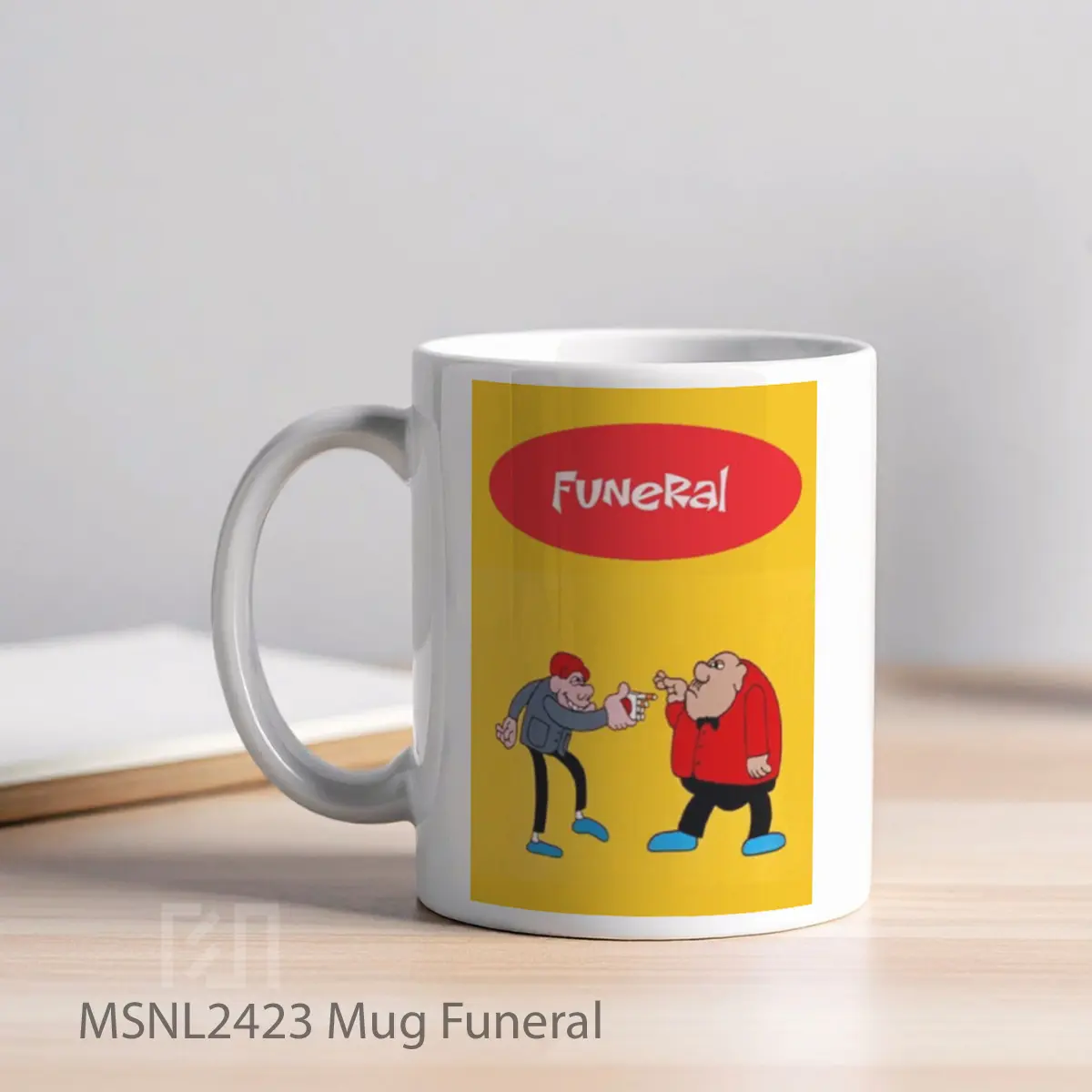 Mug Funeral Gelas Keramik Tema Film MSNL2423 - Tampak Kiri