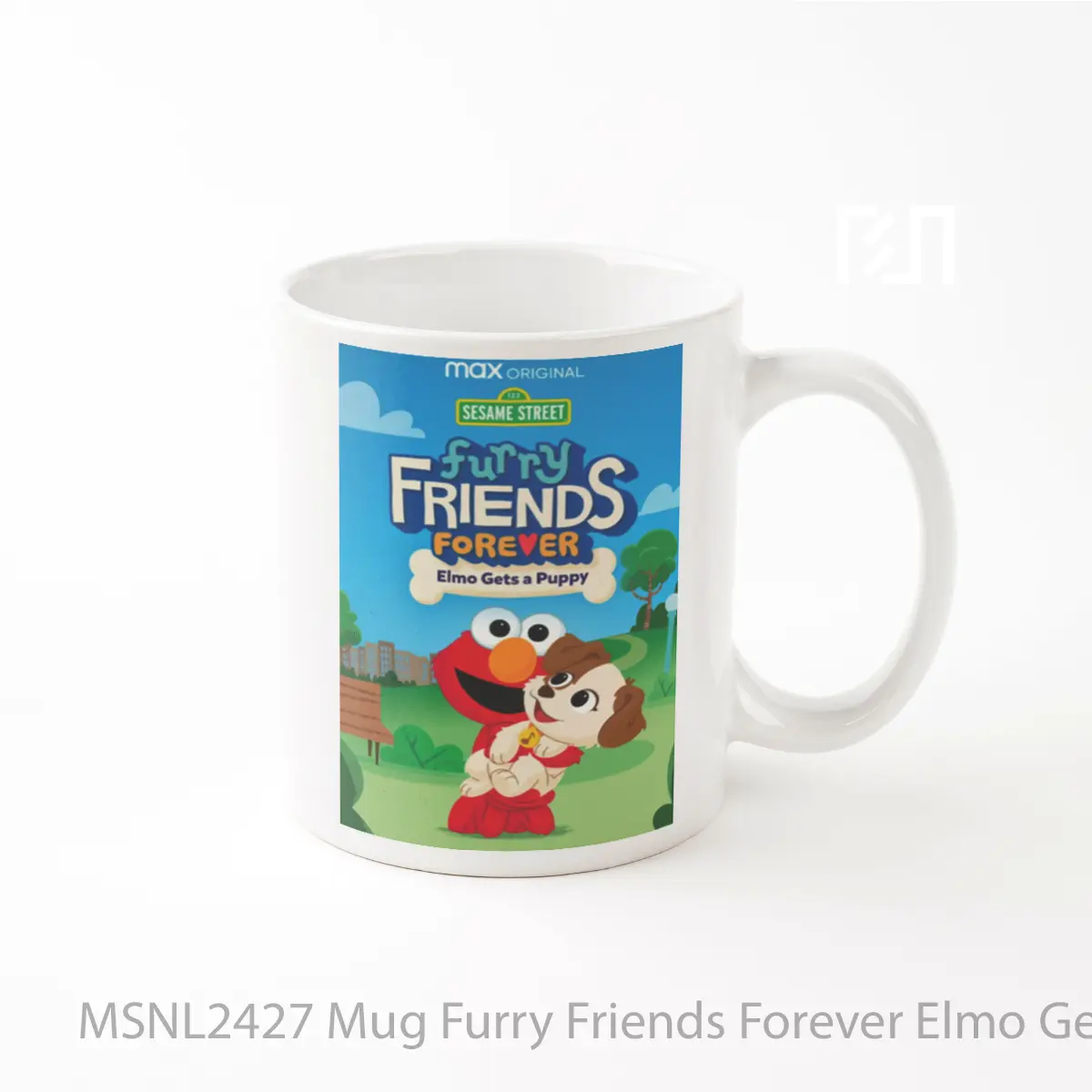Mug Furry Friends Forever Elmo Gets A Puppy Gelas Keramik Tema Film MSNL2427
