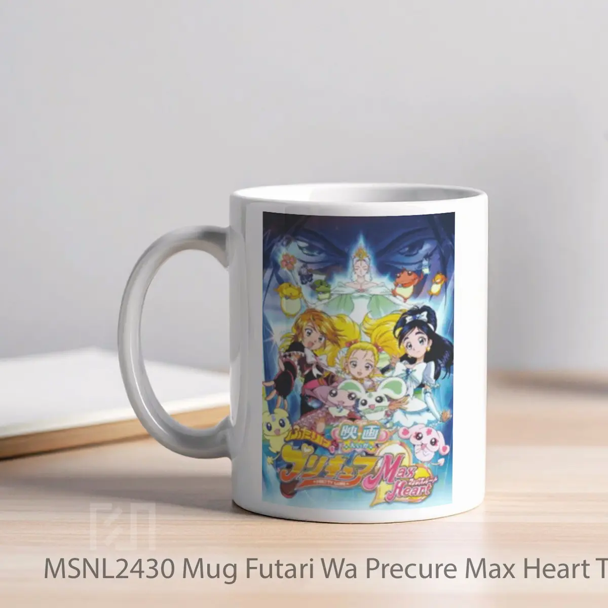 Mug Futari Wa Precure Max Heart The Movie Gelas Keramik Tema Film MSNL2430 - Tampak Kiri