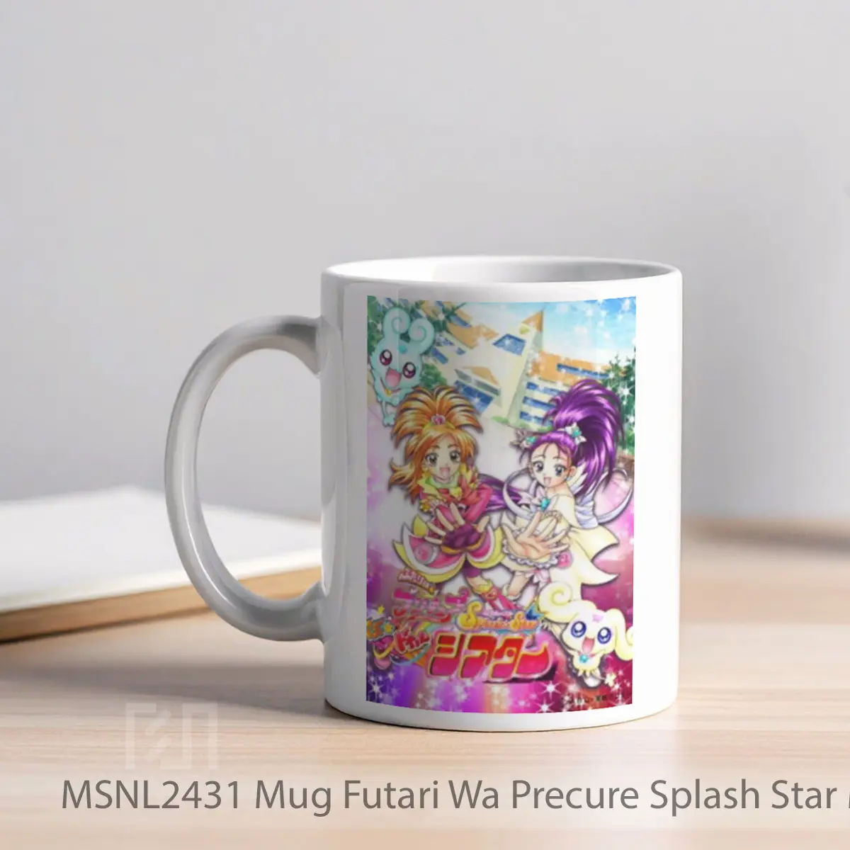 Mug Futari Wa Precure Splash Star Maji Doki Theater Gelas Keramik Tema Film MSNL2431 - Tampak Kiri