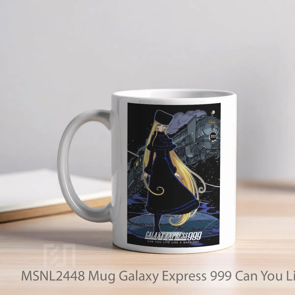 Mug Galaxy Express 999 Can You Live Like A Warrior Gelas Keramik Tema Film MSNL2448 - Tampak Kiri